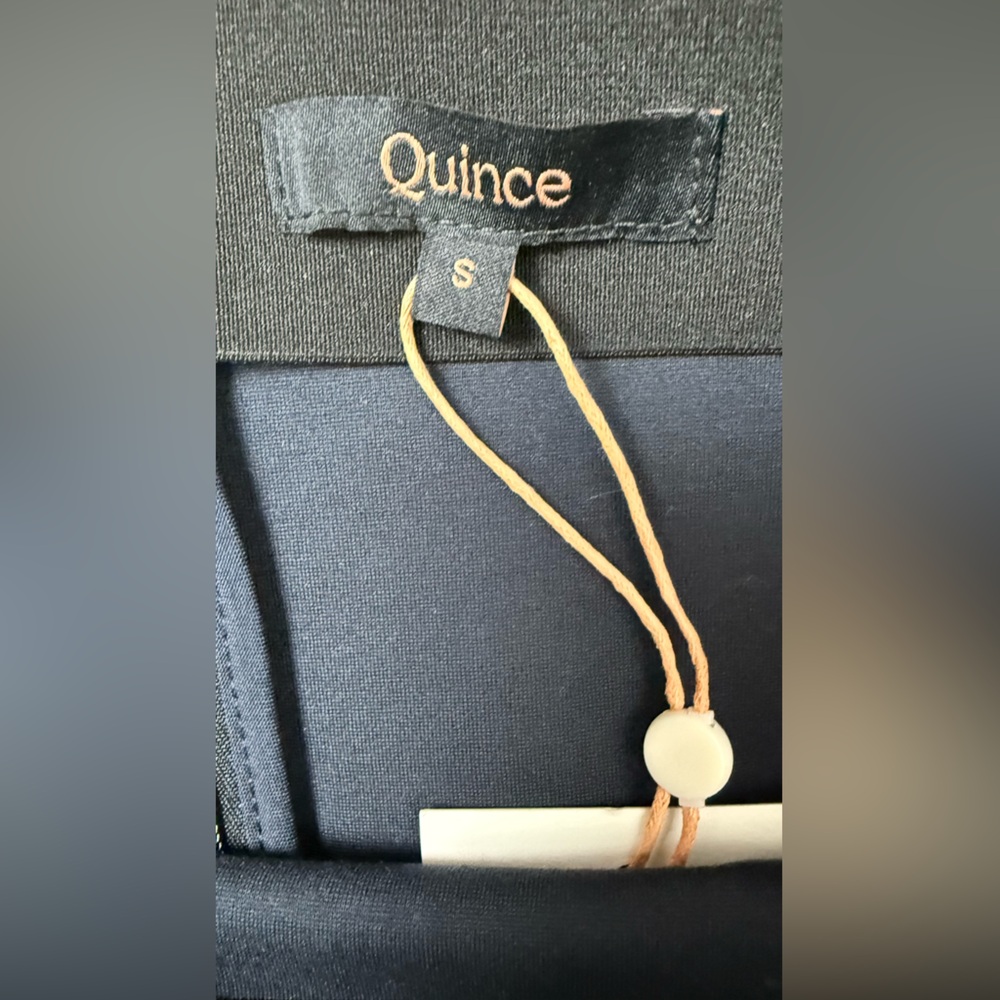 Quince Ultra-Stretch Ponte Pencil Skirt Navy Blue Office Career NWT Size S - Picture 7 of 11